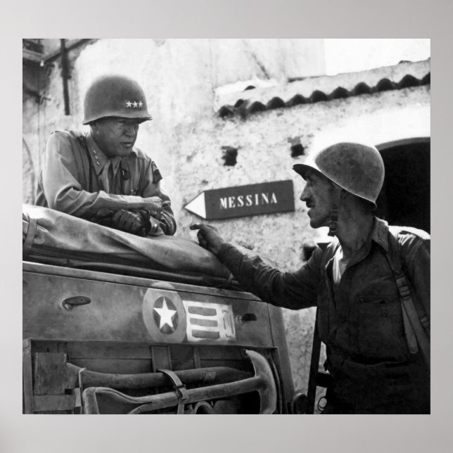 Affiche General Patton In Sicily (Devant)