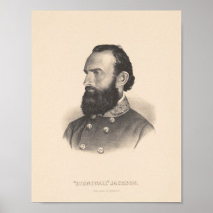 Affiche Général Stonewall Jackson Portrait