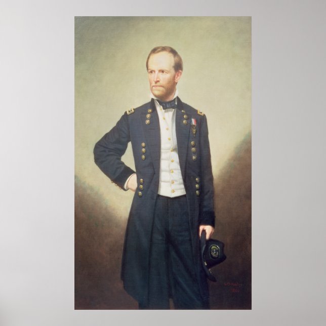 Affiche Général William Sherman 1866 (Devant)