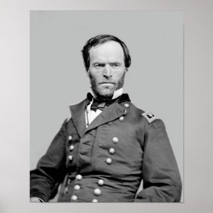 Affiche Général William Tecumseh Sherman Portrait - 1864