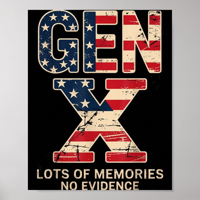 Affiche Génération X Beaucoup De Souvenirs Pas De Preuve D (Devant)