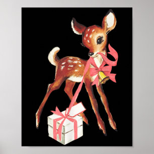 Affiche Générique Uni Retro Vintage Reindeer Nk Christmas