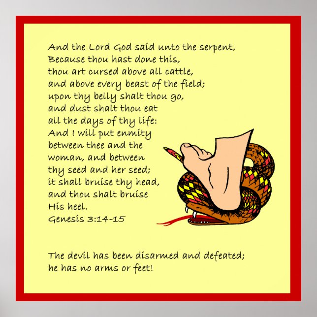 Affiche Genèse 3:14-15 (Devant)