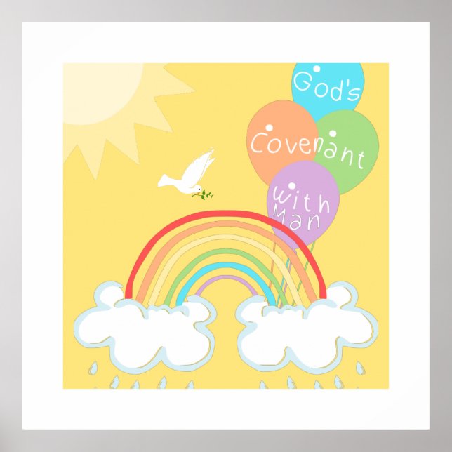Affiche Genèse 9 L'alliance de Dieu avec l'homme l'arc-en- (Devant)