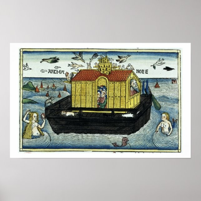 Affiche Genesis 6:11-24 Noah's Ark, from the Nuremberg Bib (Devant)