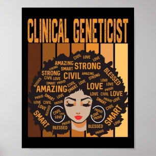 Affiche Généticien clinicien Puissant Mois de l'histoire d