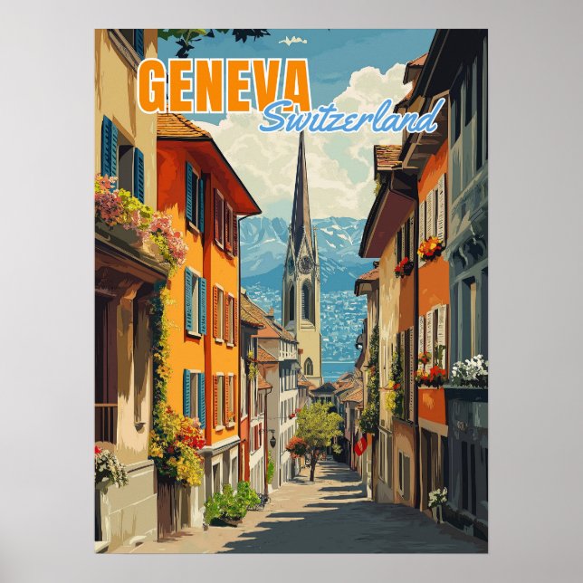 Affiche Genève Alpes suisses (Devant)