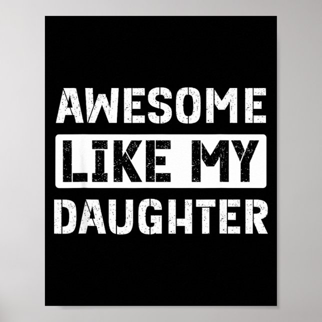Affiche Génial comme ma fille drôle papa  (Devant)