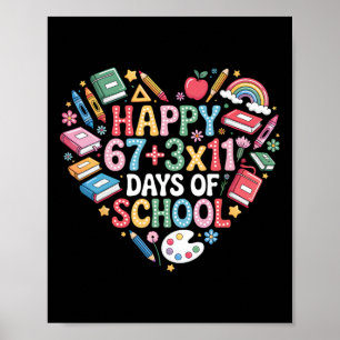 Affiche Génial Équation mathématique de 100 jours d'école
