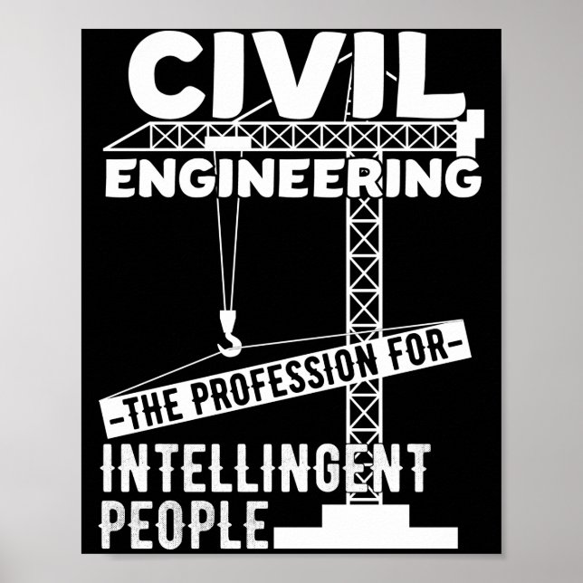 Affiche Génie Civil La profession pour l'intelligence (Devant)