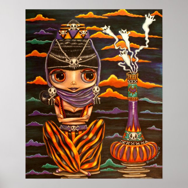 Affiche Génie gothique et Kitties fantômes (Devant)
