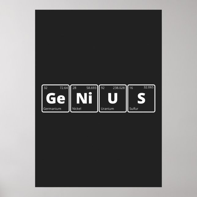 Affiche Genius - Periodic Table (Devant)