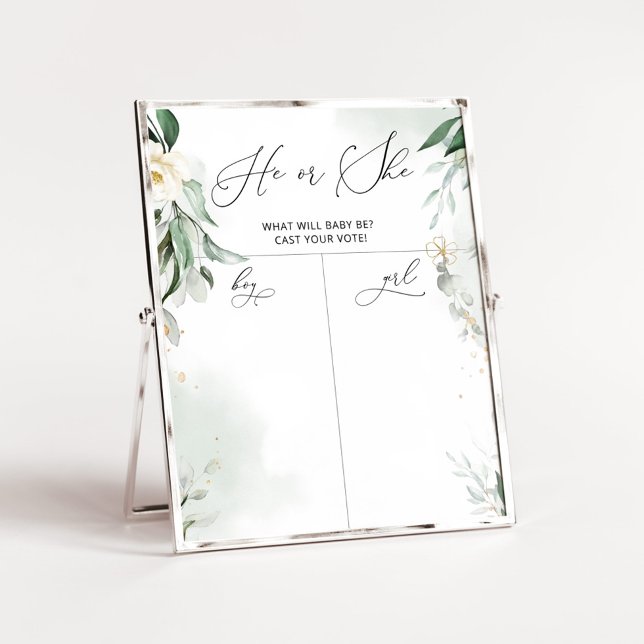 Affiche Genre de verdure révéler Organigramme garçon ou fi (Créateur téléchargé)