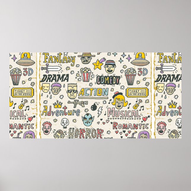 Affiche Genres de film. Spectacles TV, série Funny Doodle  (Devant)