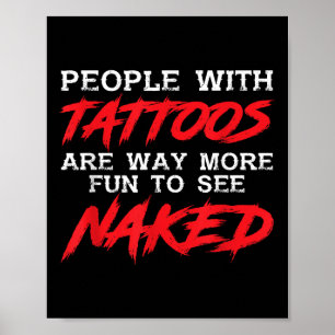 Affiche Gens Drôle Avec Des Tatouages _ Tatoué Enceint _ T