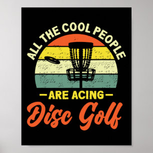 Affiche Gens Retro Cool qui réussissent au Disc Golf