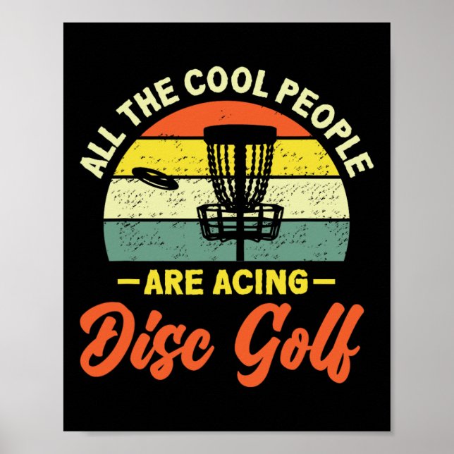Affiche Gens Retro Cool qui réussissent au Disc Golf  (Devant)