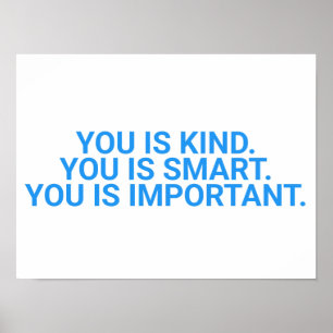 Affiche Gentil. Intelligent. Important. ,the help,aide,gen