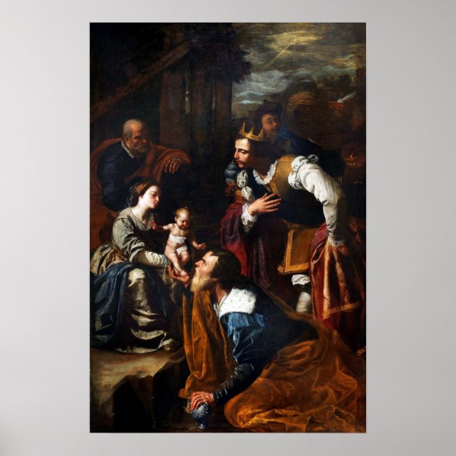 Affiche Gentileschi - Adoration des mages (Devant)