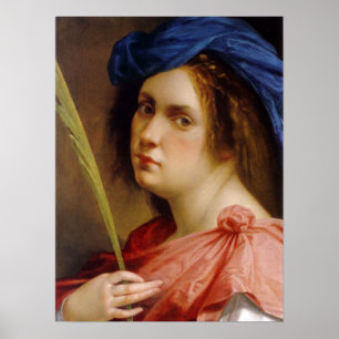 Affiche Gentileschi - Autoportrait