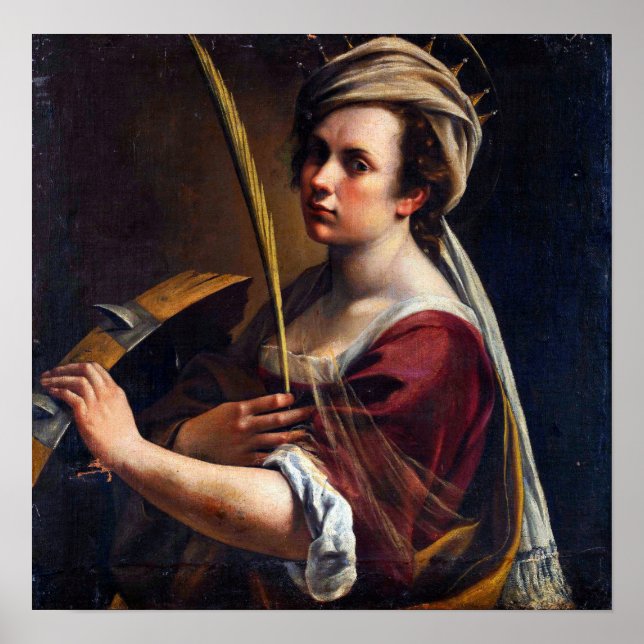 Affiche Gentileschi - Autoportrait (Devant)