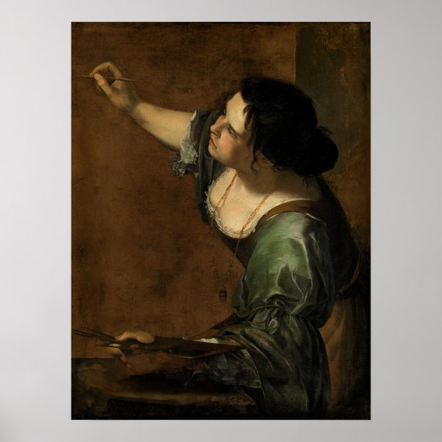 Affiche Gentileschi - Autoportrait Allégorie De La Peintur (Devant)