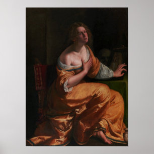 Affiche Gentileschi - Autoportrait en Marie-Madeleine
