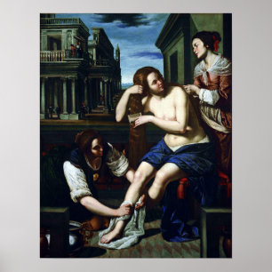 Affiche Gentileschi - Bethsabée au bain 1638
