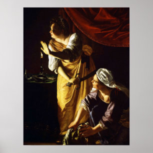 Affiche Gentileschi - Judith Et Serviteur