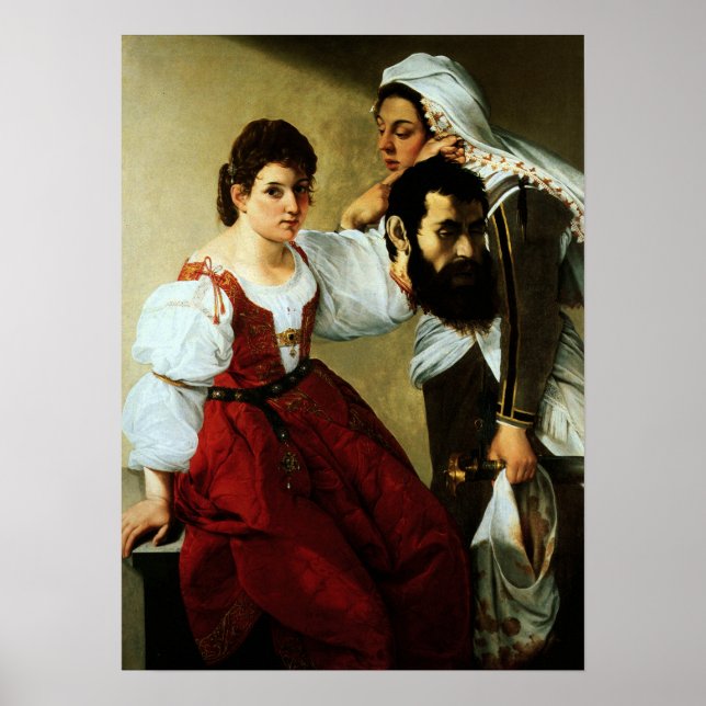 Affiche Gentileschi - Judith, servante avec tête (Devant)