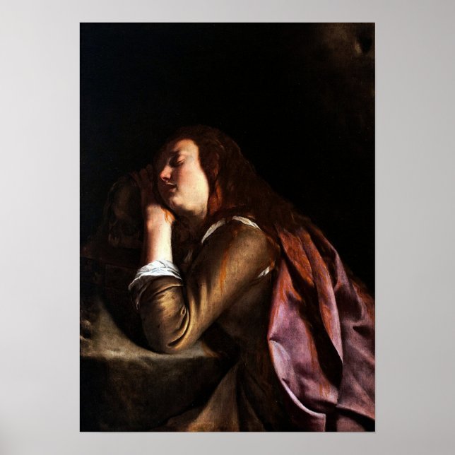 Affiche Gentileschi - Madeleine Pénitente (Devant)