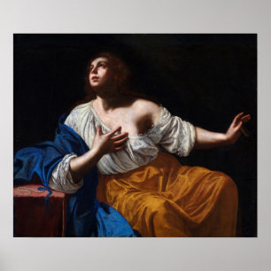Affiche Gentileschi - Magdalene pénitente