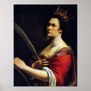 Affiche Gentileschi - Sainte Catherine 1615