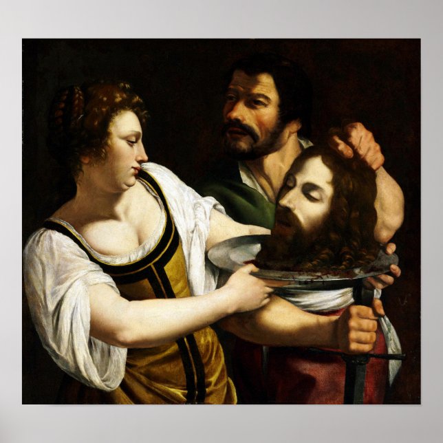 Affiche Gentileschi - Salome Avec Le Chef De Jean Le Bapti (Devant)