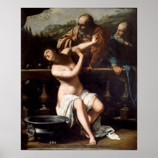 Affiche Gentileschi - Suzanne et les vieillards (Devant)