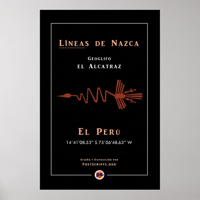 Affiche Géoglyphes Nazca-Alcatraz (Devant)