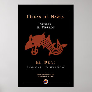 Affiche Géoglyphes-requins Nazca