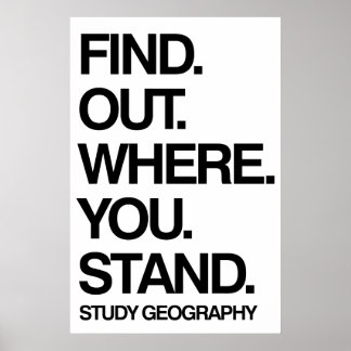 Affiche Géographie des études