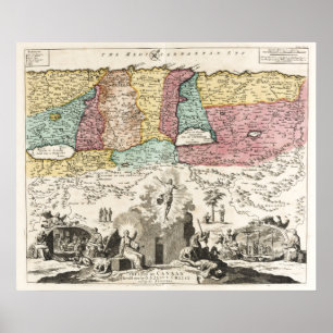 Affiche Géographie sacrée, Voyages de Jésus