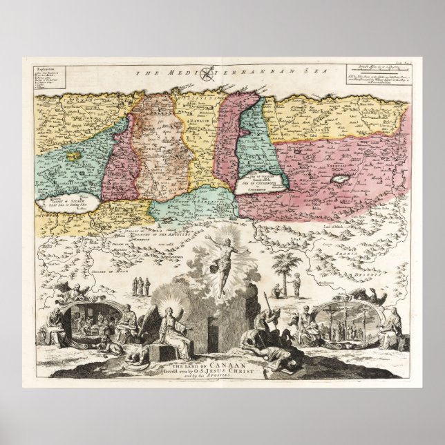 Affiche Géographie sacrée, Voyages de Jésus (Devant)