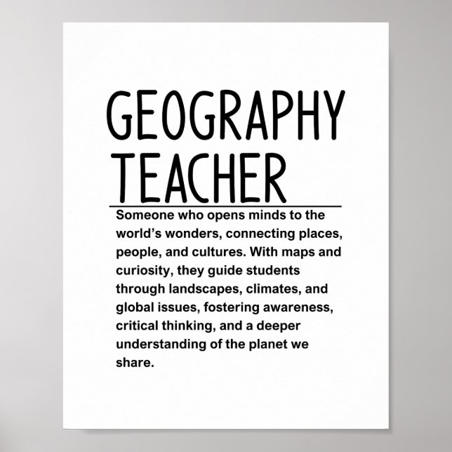 Affiche Geography teacher (Devant)