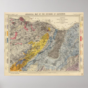 Affiche Geological map of Edinburgh