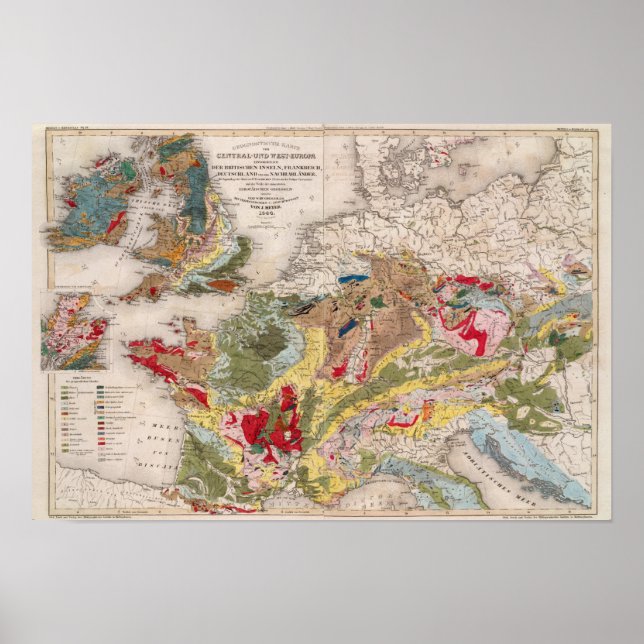 Affiche Géologie de l'Europe (Devant)