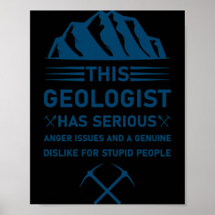 Affiche Géologie Science de la Terre Drôle Géologue 11 T S