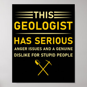 Affiche Géologie Science de la Terre T Shirt drôle de géol