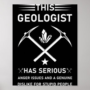 Affiche Géologie science de la Terre T-shirt drôle de géol