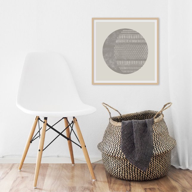 Affiche Geometric Tribal Pattern Eclipse Moon Art Print (Créateur téléchargé)