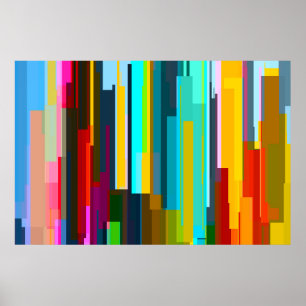 Affiche Géométrie abstraite moderne, vibrante et colorée