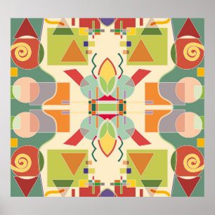Affiche Géométrie Artistique : Motif coloré sans couture