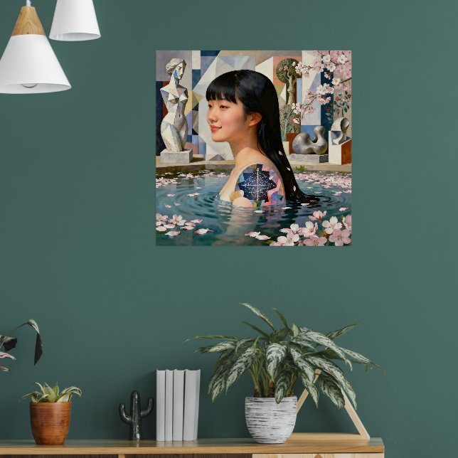 Affiche "Géométrie de sérénité" - Un portrait numérique (Salon 1)